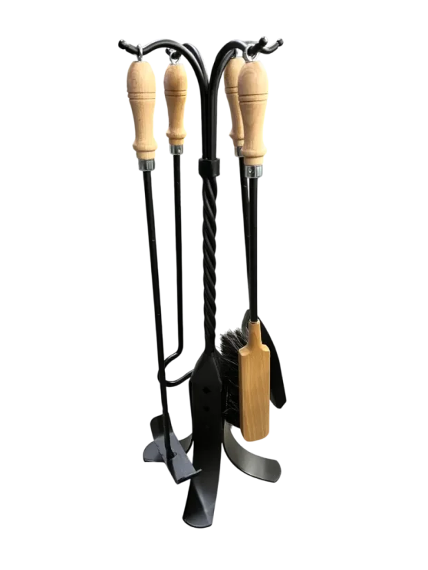 Sada krbového náradia so stojanom - Farba: Orech